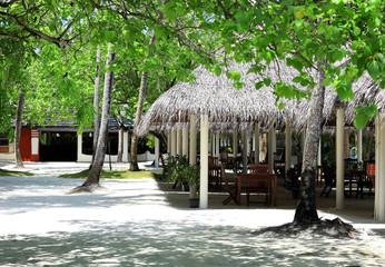Territory of nice cafe at beach resort