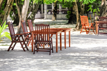 Territory of nice cafe at beach resort