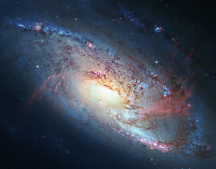 Spiral Galaxy M106, in the constellation Canes Venatici. 