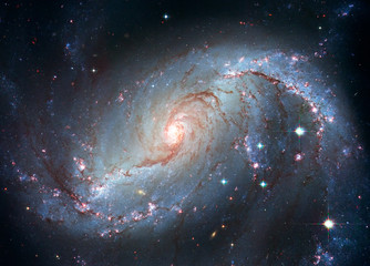 Fototapeta premium Stellar Nursery NGC 1672. Spiral galaxy in the constellation Dorado. 