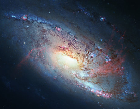 Fototapeta Spiral Galaxy M106, in the constellation Canes Venatici. 