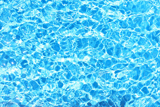 Blue clean water in swimming pool