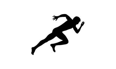 Fototapeta na wymiar Cпортивный логотип, бег, легкая атлетика, фитнес