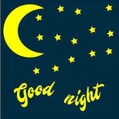 Good Night. vector