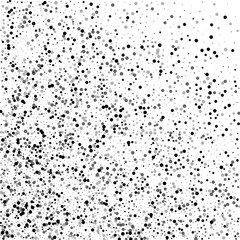 Dense black dots. Abstract mess with dense black dots on white background. Vector illustration.