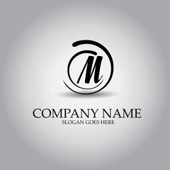 Letter M logo design concept