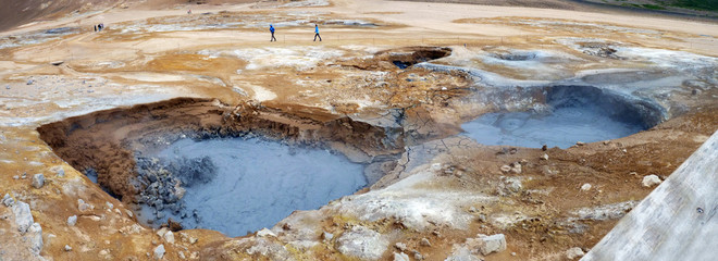 N&aacute;mafjall Hverar&ouml;nd Solfataren Fumarolensolfatara in Namfjall Hverir Myvatn, Namafjall, Hverir, Hverar&ouml;nd, Myvatn Area, North Iceland   landscape of Hverar&ouml;nd at N&aacute;maskar&eth;, fumarole in solfatara area 
