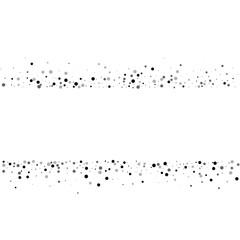 Dense black dots. Scatter lines with dense black dots on white background. Vector illustration.