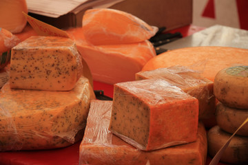 Dutch cheese on display
