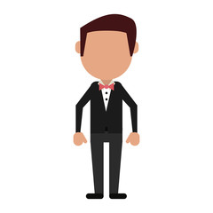 man cartoon isolated casual