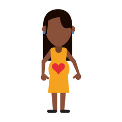 woman cartoon isolated casual