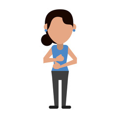 woman cartoon isolated casual
