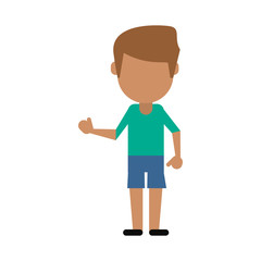 man cartoon isolated casual