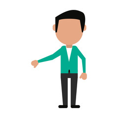 man cartoon isolated casual