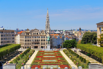 Brussels center on a sunny day