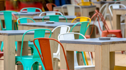 Fototapeta premium Nowoczesny taras w kawiarni