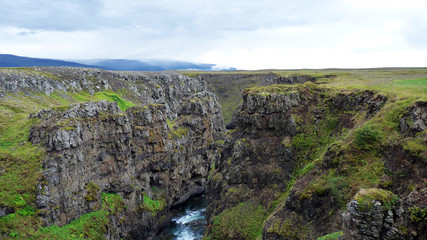 Fototapeta na wymiar Kolufossar Wasserfall in Island 