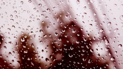 rain / droplets of water on Car mirror at Evening