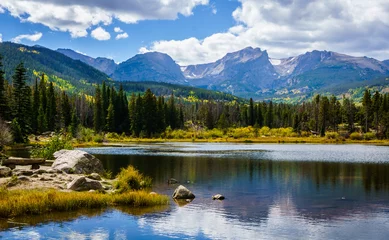 Foto op Canvas Sprague Lake in Rocky Mountain National Park Colorado © Nelson Sirlin