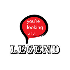 You're looking at a legend. Handwritten modern brush calligraphy for cards, t-shirt, prints.