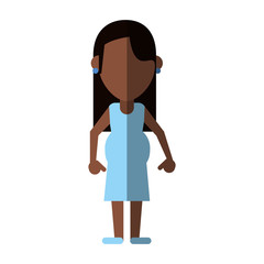 woman cartoon isolated casual