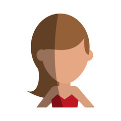 woman cartoon isolated casual