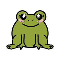 isolated cute standing toad icon vector illustration graphic design