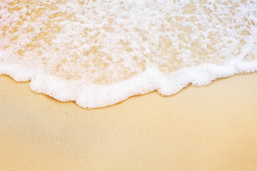 light wave on the sand beach