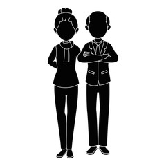 isolated grandparents couple icon vector illustration graphic design