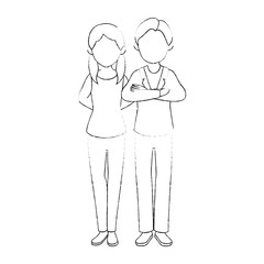 isolated young couple icon vector illustration graphic design