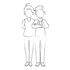 isolated mother and son icon vector illustration graphic design