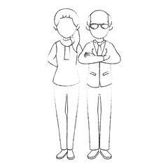 isolated grandparents couple icon vector illustration graphic design