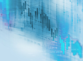 technical financial graph on technology abstract background