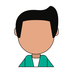 man cartoon isolated casual