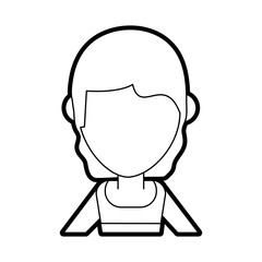 woman cartoon isolated casual