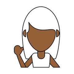 woman cartoon isolated casual