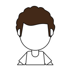 man cartoon isolated casual