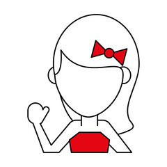 woman cartoon isolated casual