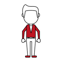 man cartoon isolated casual