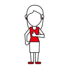 woman cartoon isolated casual