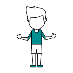 man cartoon isolated casual