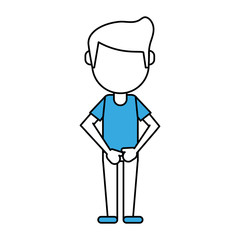 man cartoon isolated casual