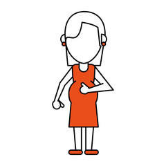 woman cartoon isolated casual