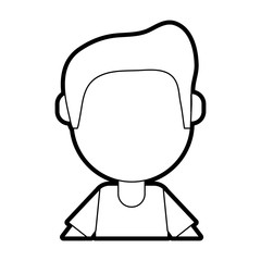 man cartoon isolated casual