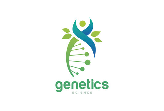 Genetics DNA Biology Logo Template Design Vector, Emblem, Design Concept, Creative Symbol, Icon
