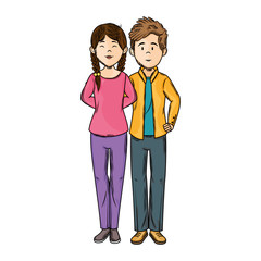 Fototapeta premium isolated young couple