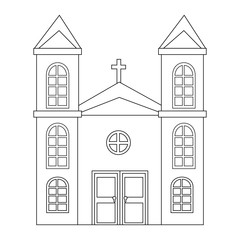 isolated big church icon vector illustration graphic design