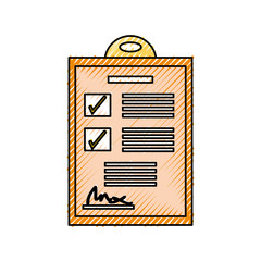 Checklist document isolated