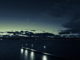 Fototapeta premium Perth jetty on a winter night