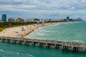 Fototapeta na wymiar Areal View of Miami Beach